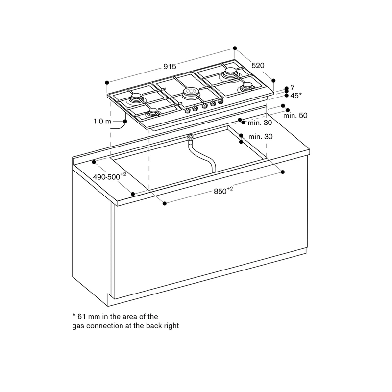 Gaggenau CG291210 200 Series Gas Hob