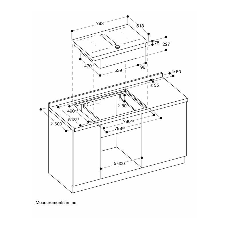 Gaggenau CV282101 200 Series Venting FlexInduction Hob