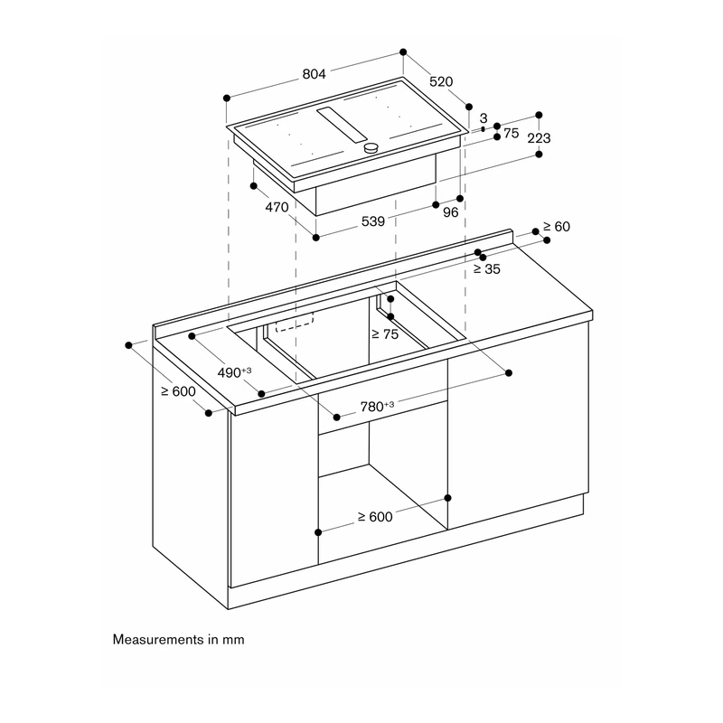 Gaggenau CV282111 200 Series Venting FlexInduction Hob