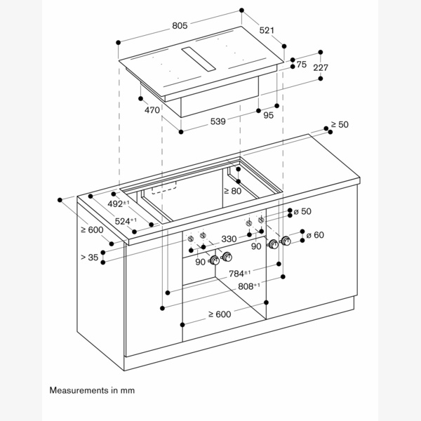 Gaggenau 400 Series Venting FlexInduction Hob