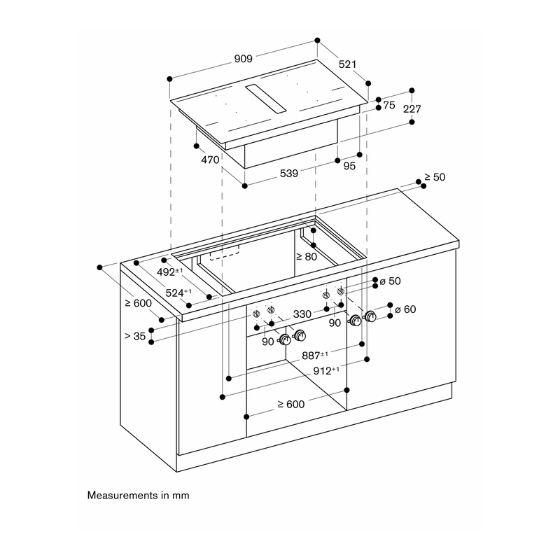 Gaggenau CV492105 400 Series Venting FlexInduction Hob