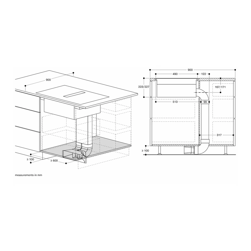 Gaggenau CV492105M 400 Series Venting FlexInduction Hob