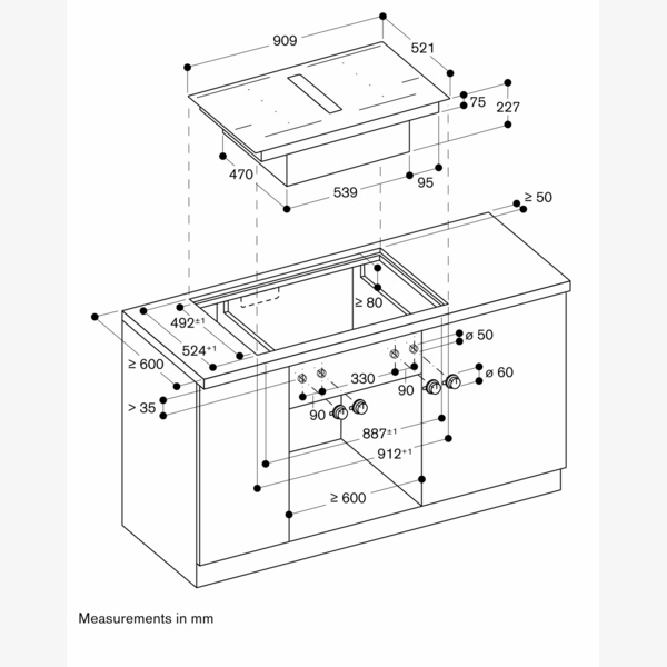 Gaggenau 400 Series Venting FlexInduction Hob