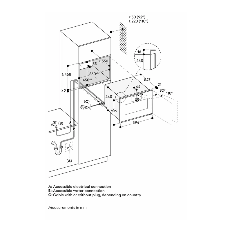 Gaggenau GS270100 Minimalist Series Combi Steam Oven