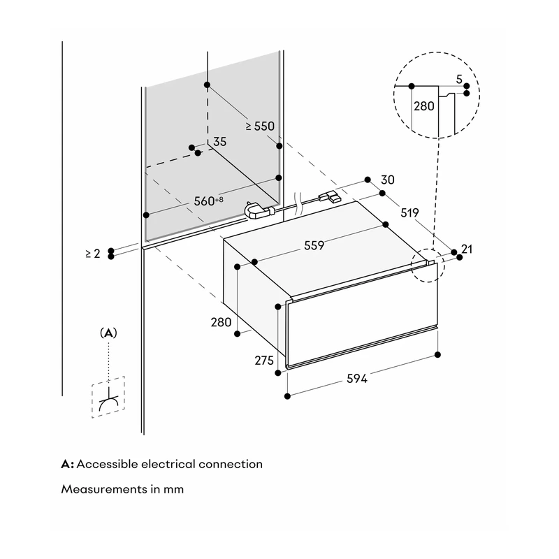 Gaggenau GW252100 Minimalist 200 Series Warming Drawer