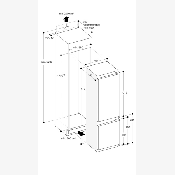 Gaggenau Vario 200 Fridge Freezer
