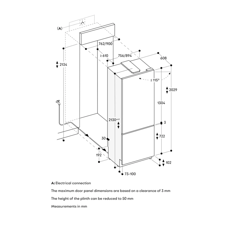 Gaggenau RVB477190 Expressive 400 Series Fridge Freezer