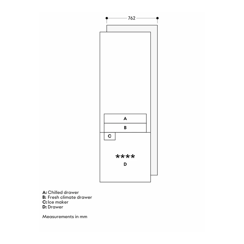 Gaggenau RVB477190 Expressive 400 Series Fridge Freezer
