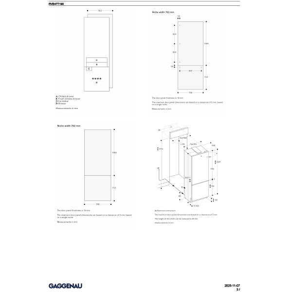 Gaggenau Expressive 400 Series Fridge Freezer