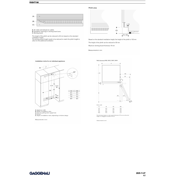 Gaggenau Expressive 400 Series Fridge Freezer