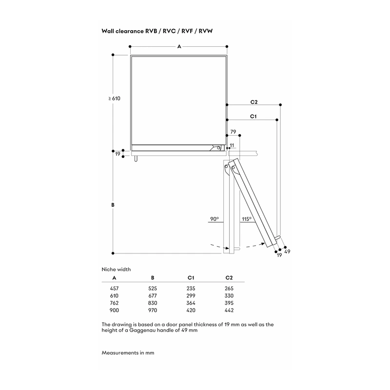 Gaggenau RVB497190 Expressive 400 Series Fridge Freezer