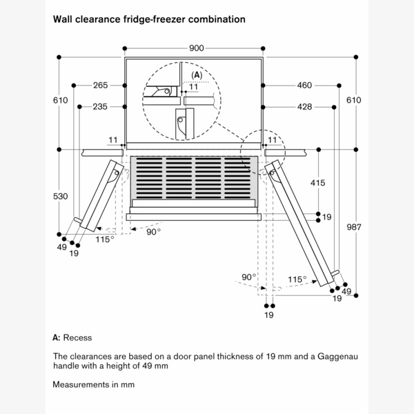 Gaggenau Expressive 400 Series Fridge Freezer