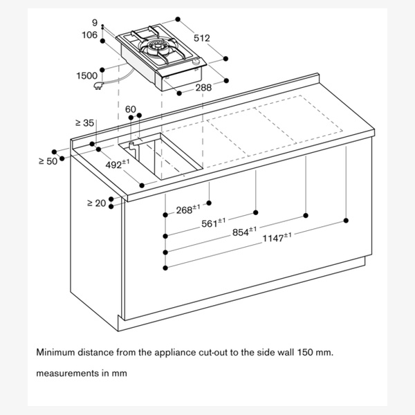 Gaggenau 200 Series Domino Gas Wok - LPG