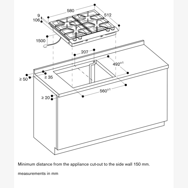 Gaggenau 200 Series Gas Hob - LPG
