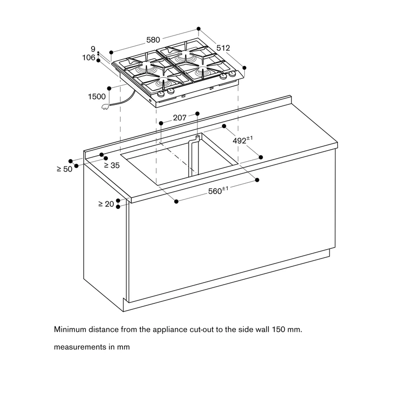 Gaggenau VG264220 200 Series Gas Hob