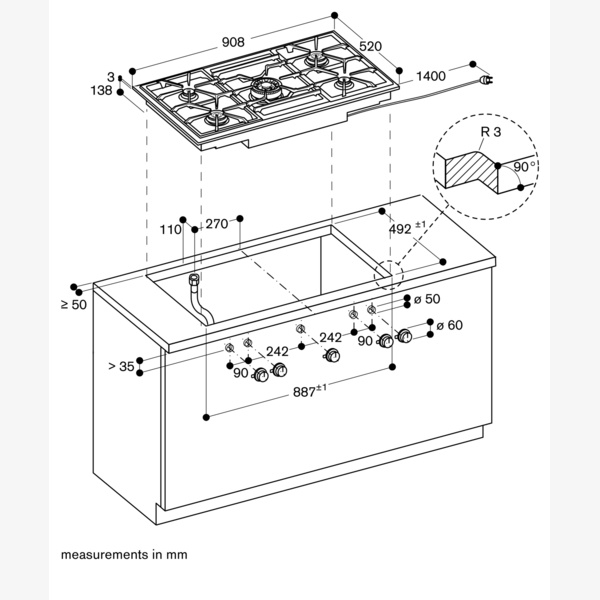 Gaggenau 400 Series Gas Hob