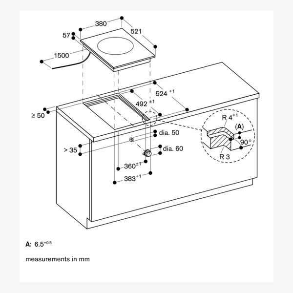Gaggenau 400 Series Domino Induction Wok
