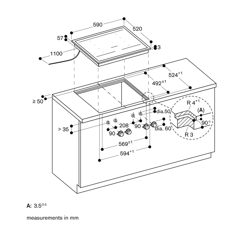 Gaggenau VI462115 400 Series Flex Induction Hob