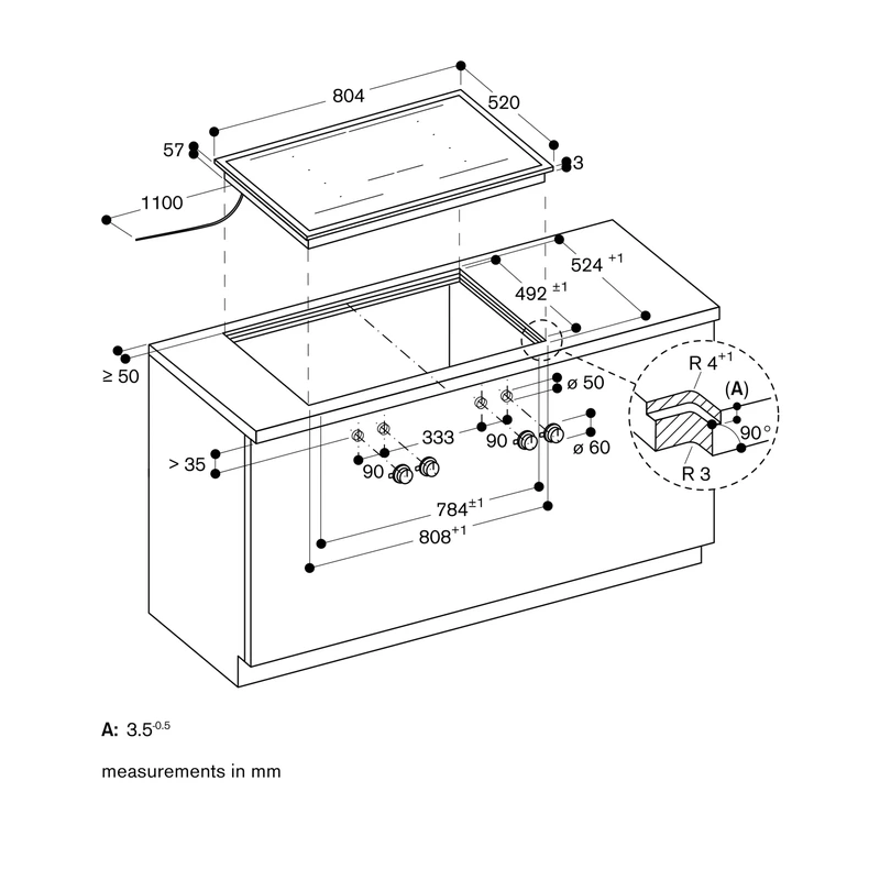 Gaggenau VI482115 400 Series Flex Induction Hob