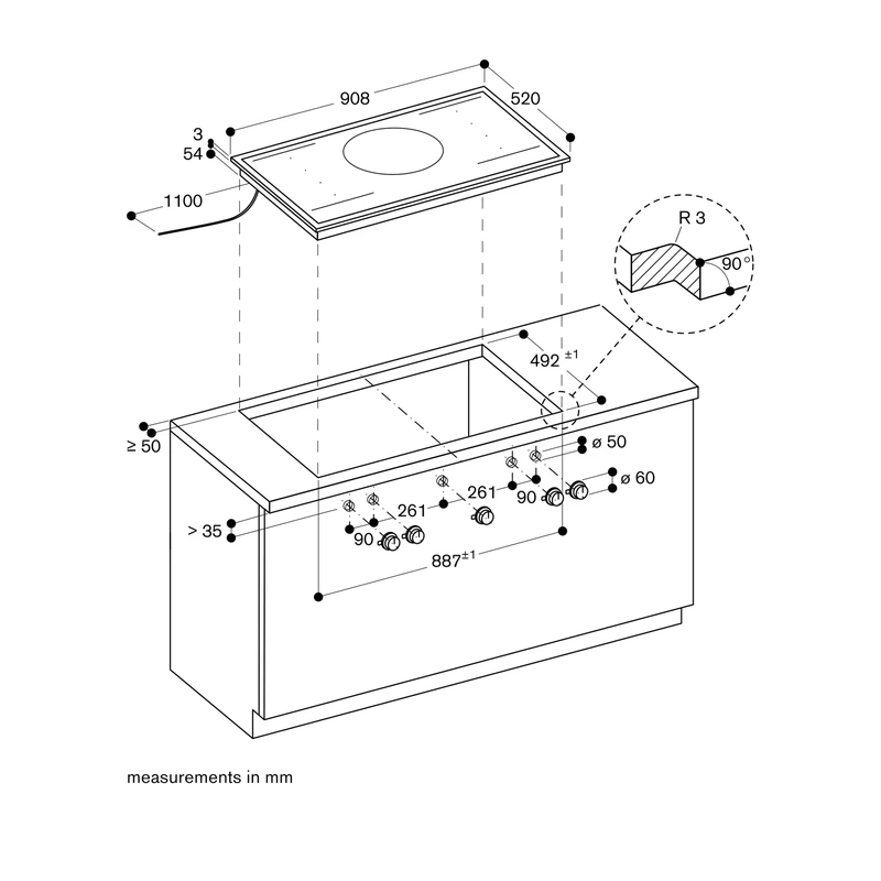 Gaggenau VI492115 400 Series Flex Induction Hob