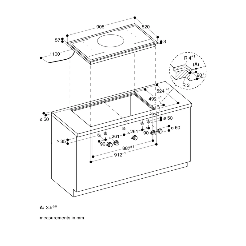Gaggenau VI492115 400 Series Flex Induction Hob