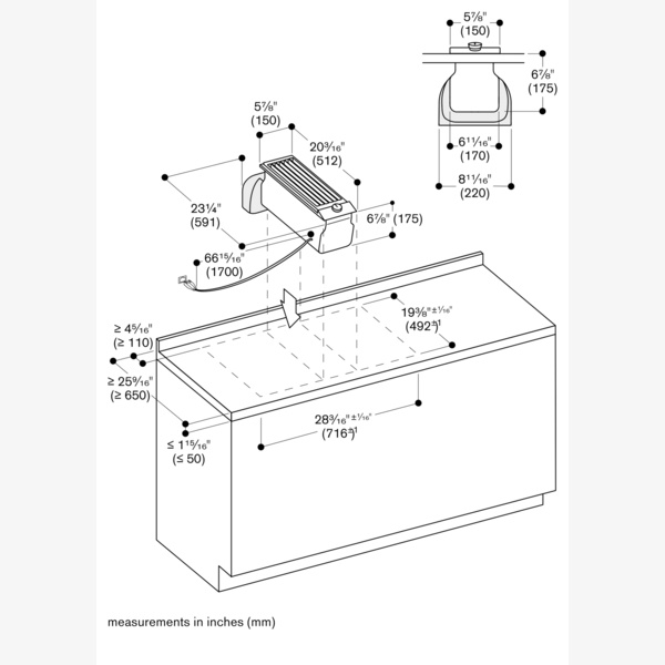 Gaggenau 200 Series Vario Domino Downdraft