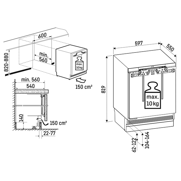 Liebherr Pure Fridge inc Ice Box