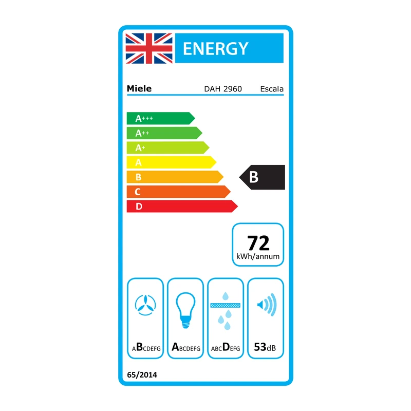 Miele DAH2960 Angled Chimney Hood