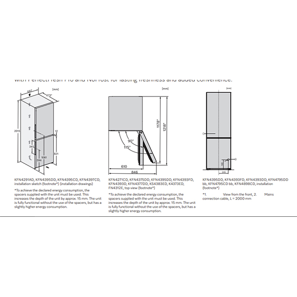 Miele KFN4397 CD EL 125 edition Fridge Freezer