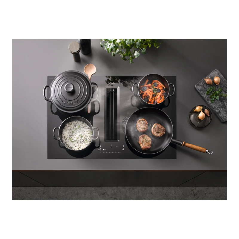 Miele KMDA 7676-1 FL BlackPerfection Venting Induction Hob