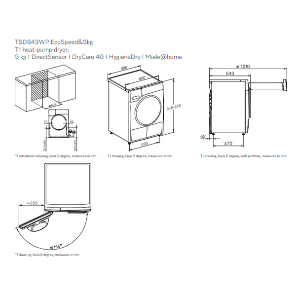 Miele TSD643 WP Heat Pump Dryer
