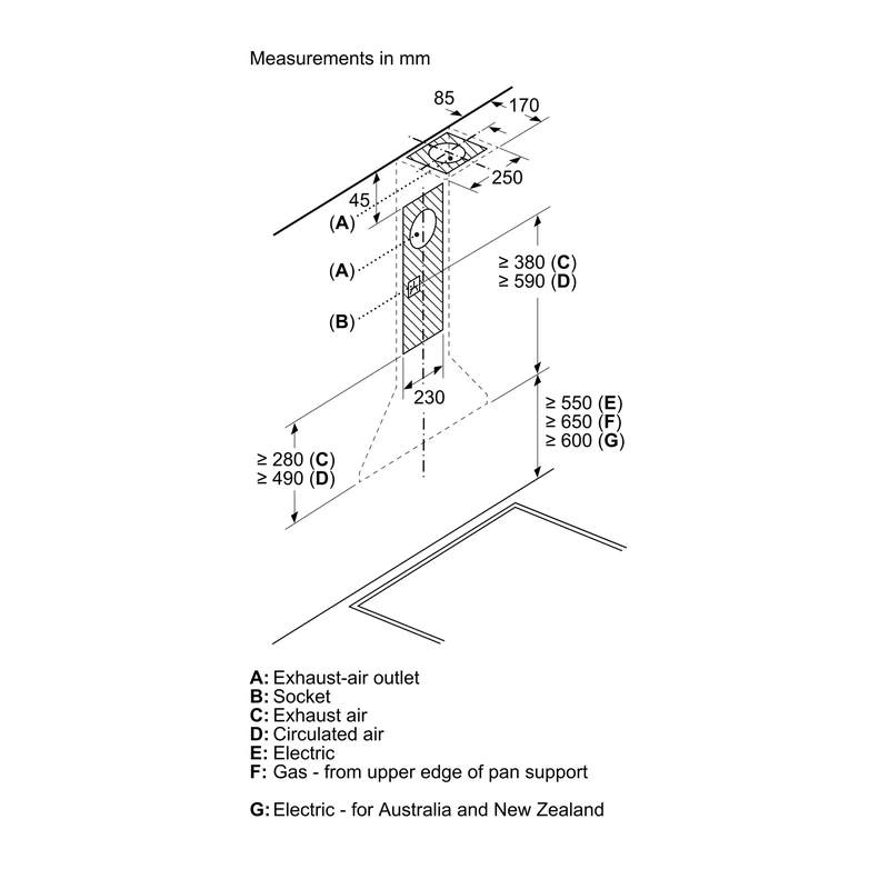 Neff D62PBC0N0B N30 Chimney Hood