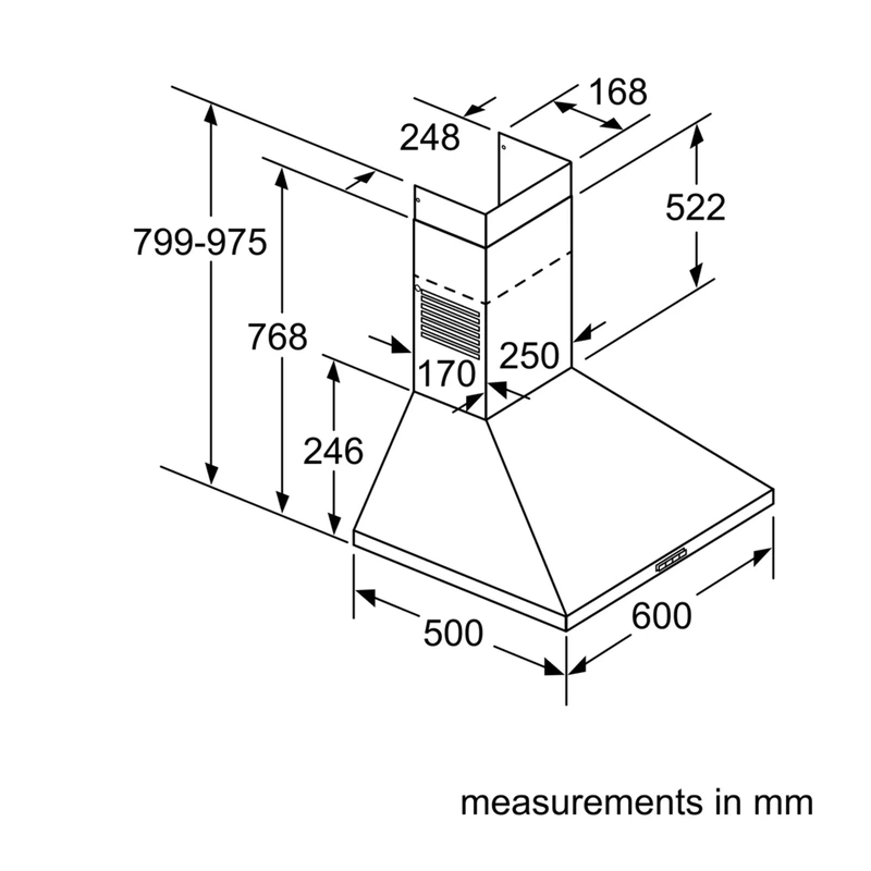 Neff D62PBC0N0B N30 Chimney Hood
