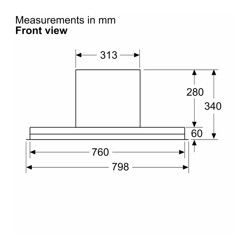 Neff D88XET2S0B N90 Canopy Hood