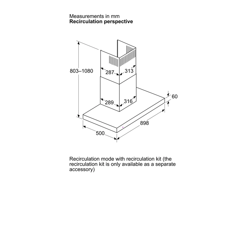 Neff D97BDN2S0B N70 Box Chimney Hood