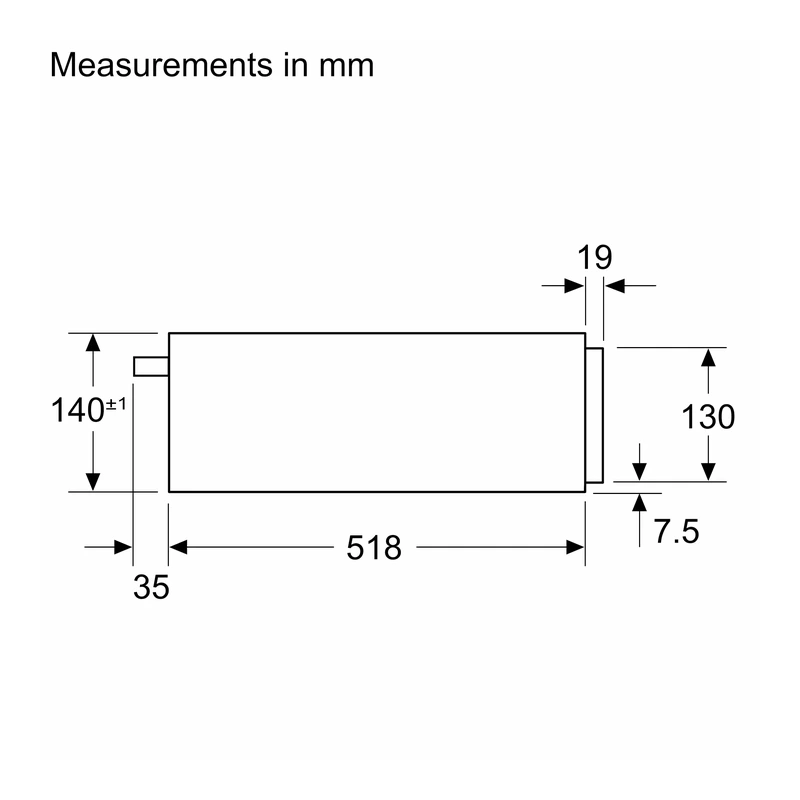 Neff N24HA11N1B N90/70 Warming Drawer