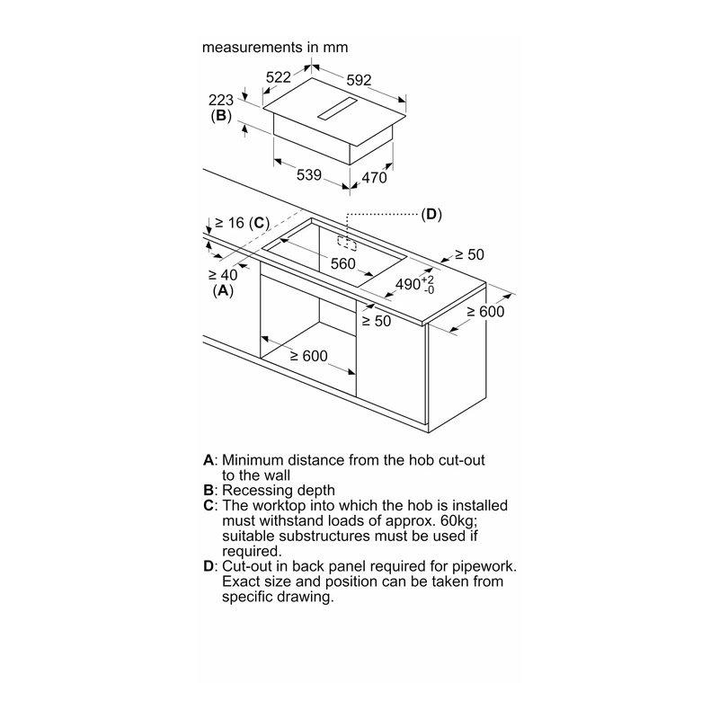 Neff V56NBS1L0 N50 Venting Induction Hob