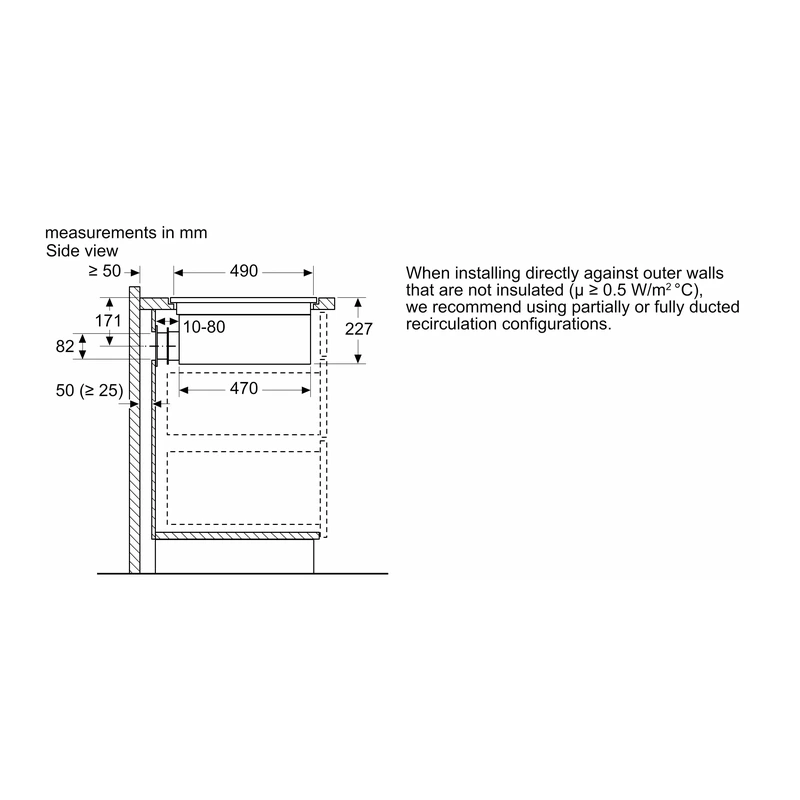 Neff V58PHQ4C0 N70 Venting FlexInduction Hob