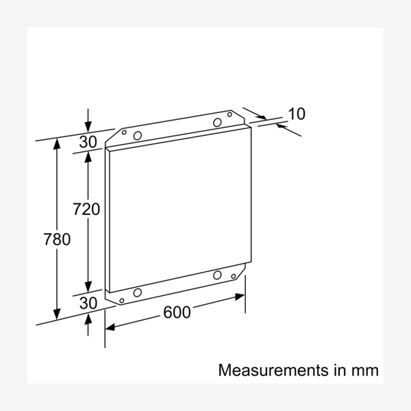 Neff Z5865N0 Splash Back Panel 600 x 720mm