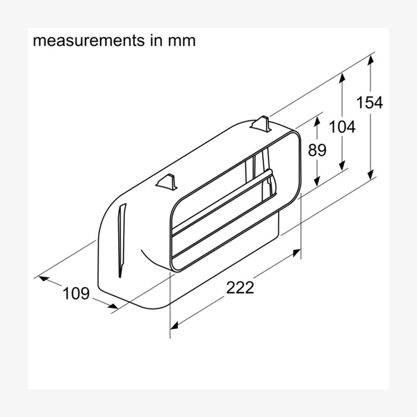 Neff Z861SB3 Flat channel 90º Vertical Bend (Medium Radius)
