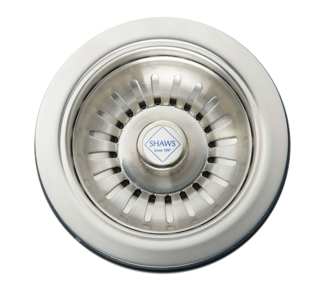 Shaws of Darwen FT2900017X2 Shaws 2 x FT2900017 90mm Basket Strainer Waste Brushed Nickel