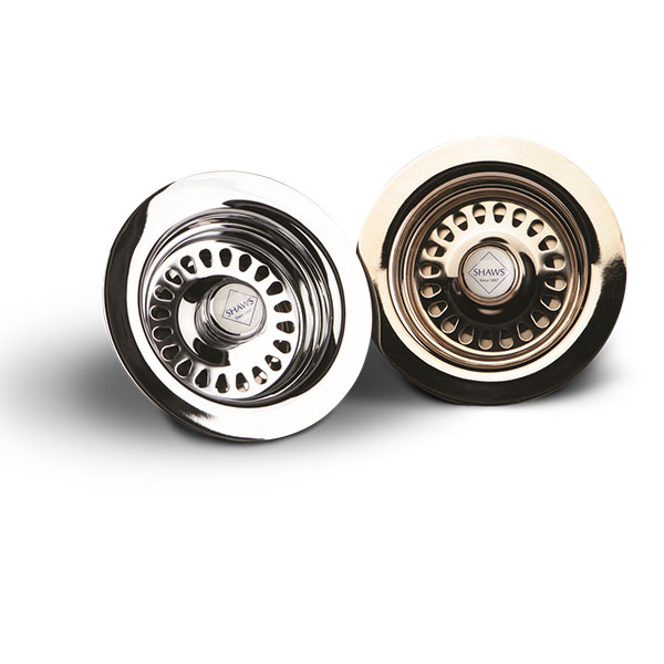 Shaws of Darwen FT2900029X2 Shaws 2 x FT2900029 90mm Basket Strainer Waste Polished Nickel