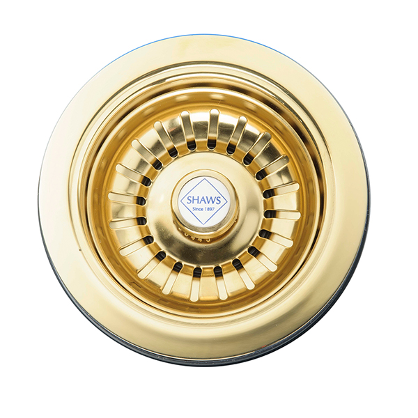 Shaws of Darwen FT2900030 Shaws 90mm Basket Strainer Gold