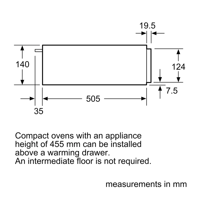 Siemens BI510CNR0B iQ500 Warming Drawer
