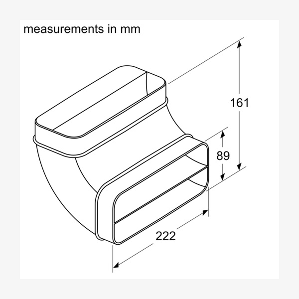 Siemens HZ9VDSB2 Flat Channel 90º Vertical Bend (large Radius),