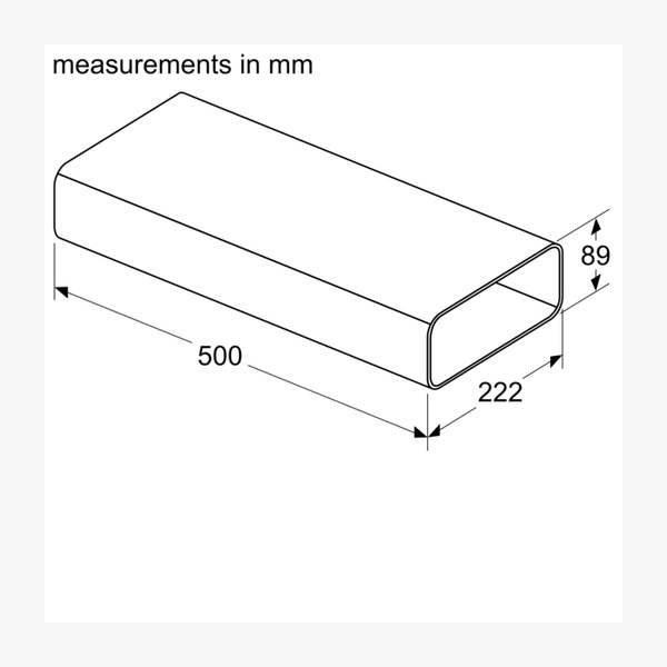 Siemens HZ9VDSM1 1 x 500mm Long Flat Channel Ducting