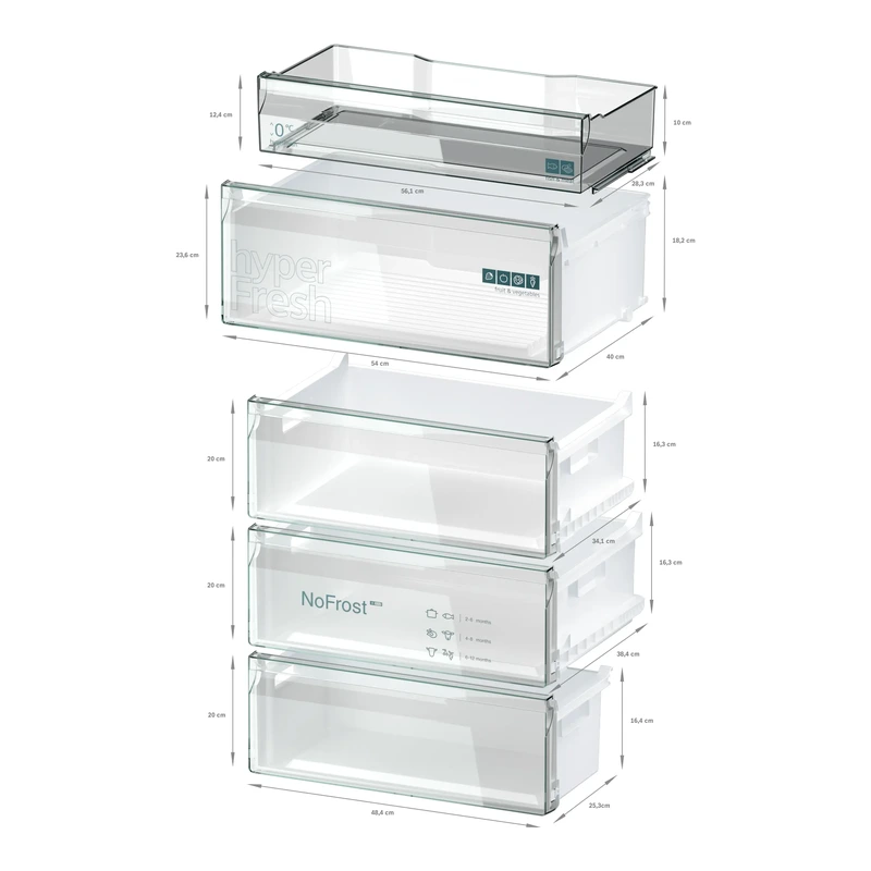 Siemens KG49NVIBG iQ300 Fridge Freezer
