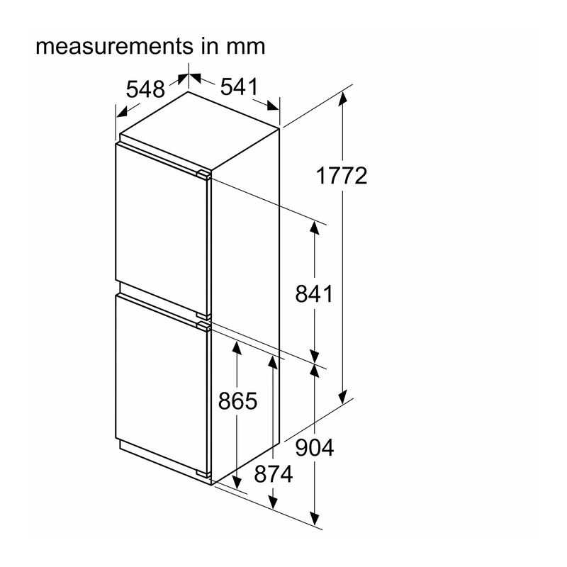 Siemens KI85NNFE0G iQ100 Fridge Freezer