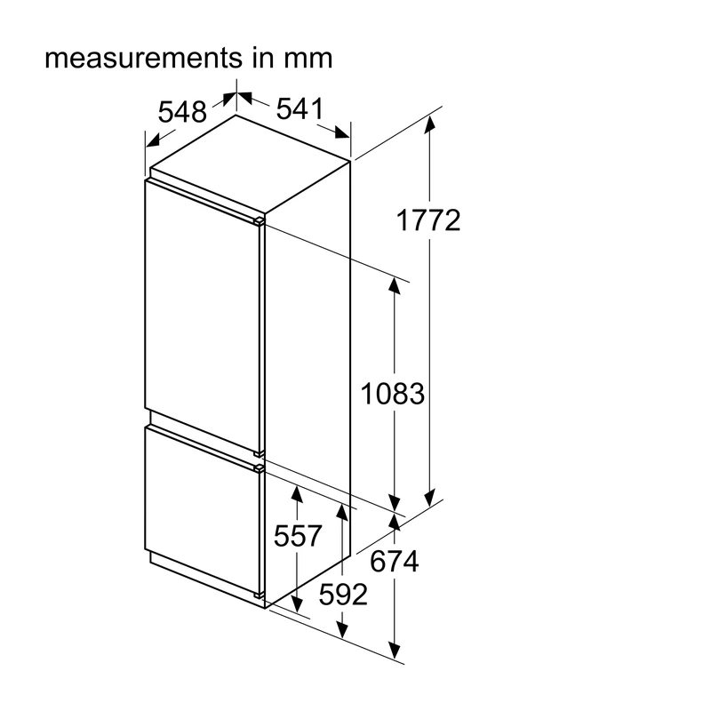 Siemens KI87VNSE0G iQ100 Fridge Freezer