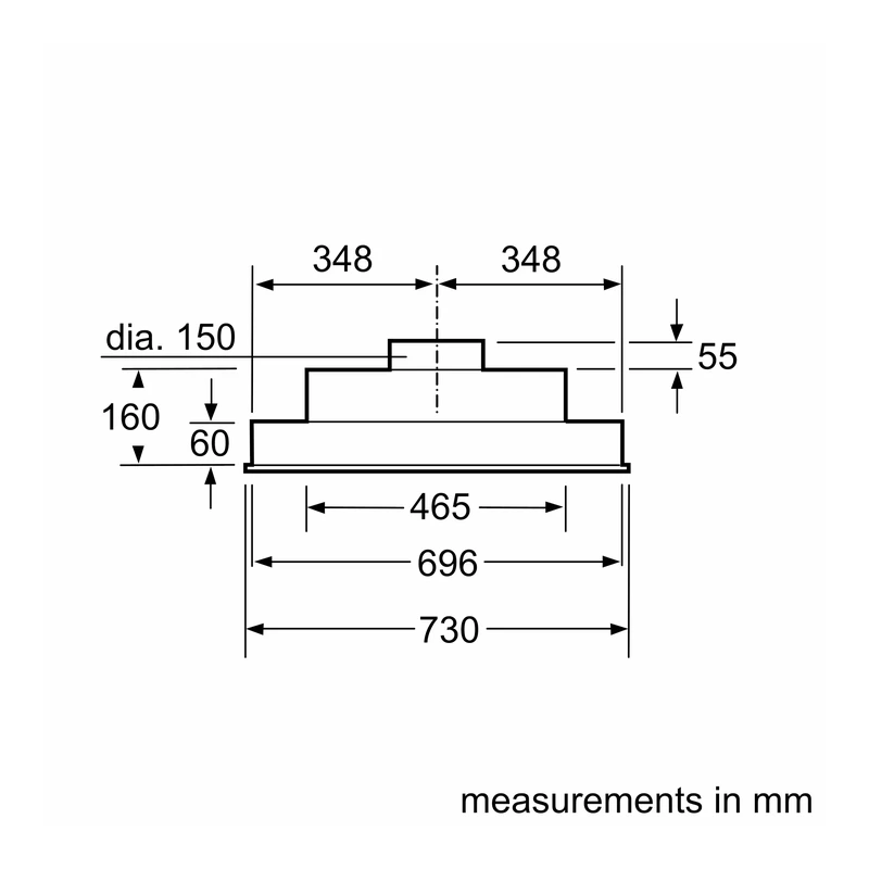 Siemens LB75566GB iQ300 Canopy Hood